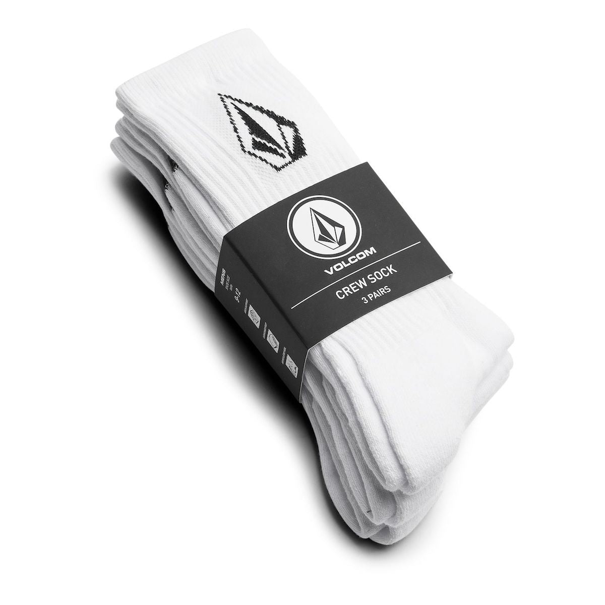 Volcom Full Stone Sock 3 Pack - White