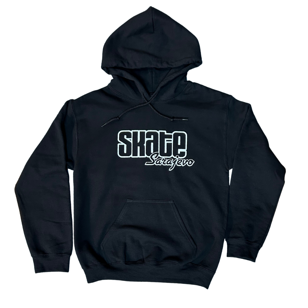 Skate Sarajevo Outline Logo Hoodie - Black