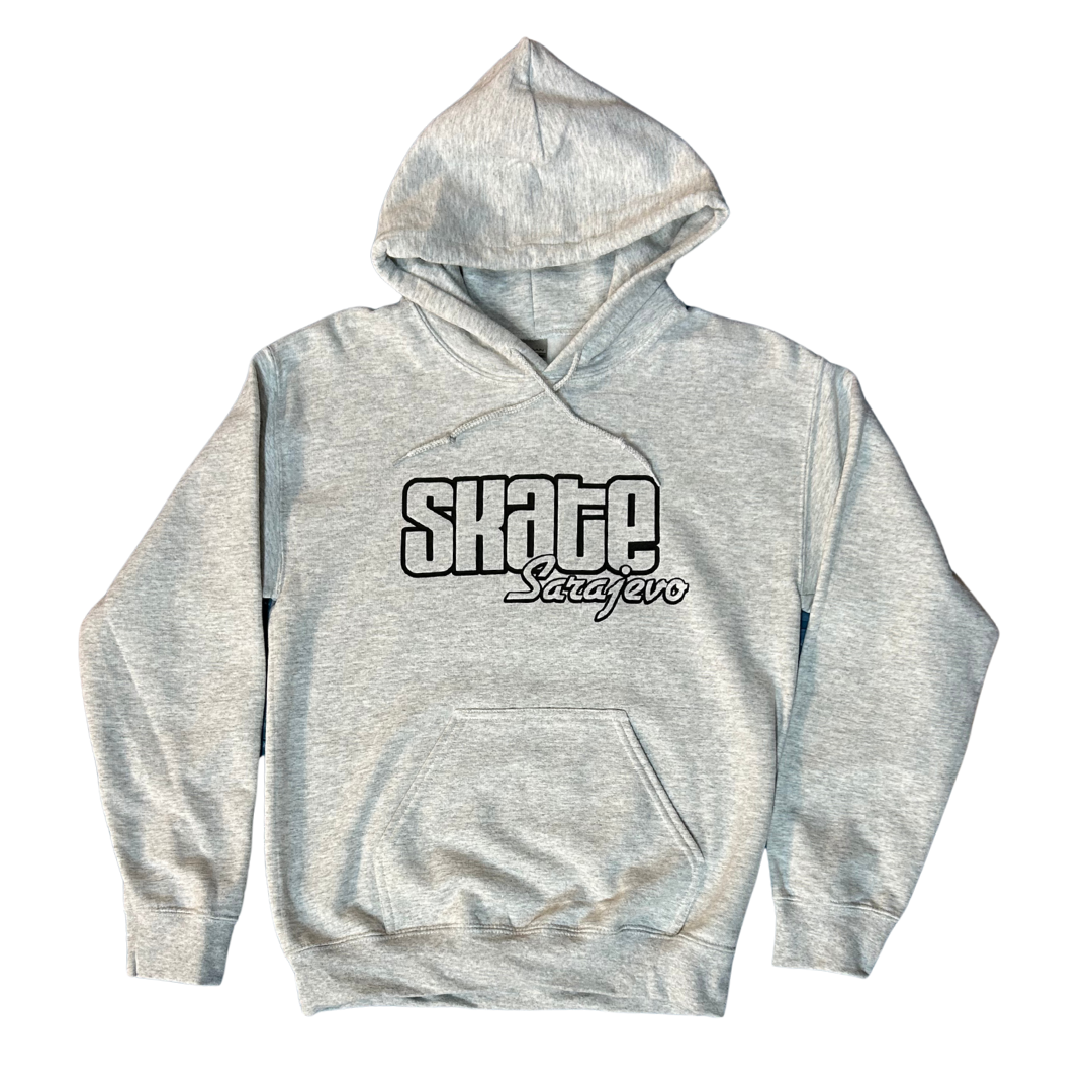 Skate Sarajevo Outline Logo Hoodie - Grey