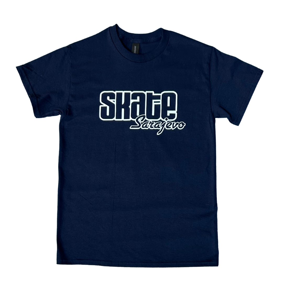 Skate Sarajevo Outline Logo - Navy