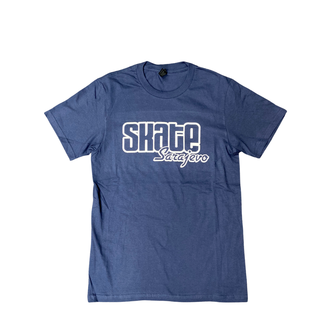 Skate Sarajevo Outline Logo - Navy