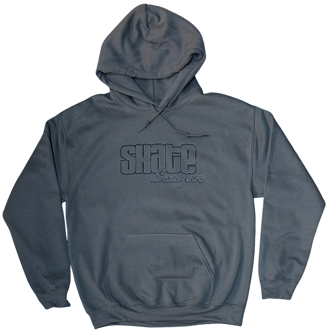 Skate Sarajevo Outline Logo Hoodie - Charcoal