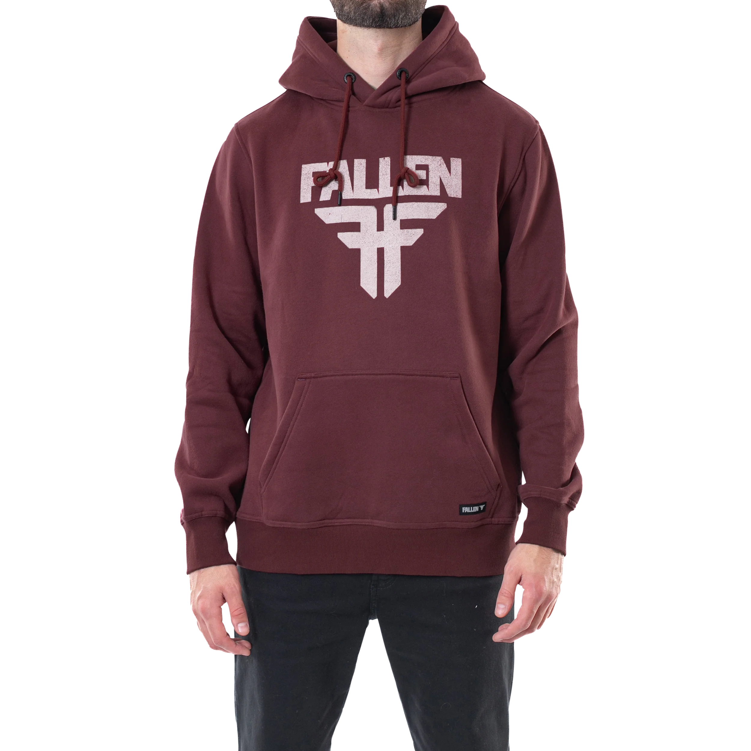 Fallen Insignia Hoodie - Crimson/Off White