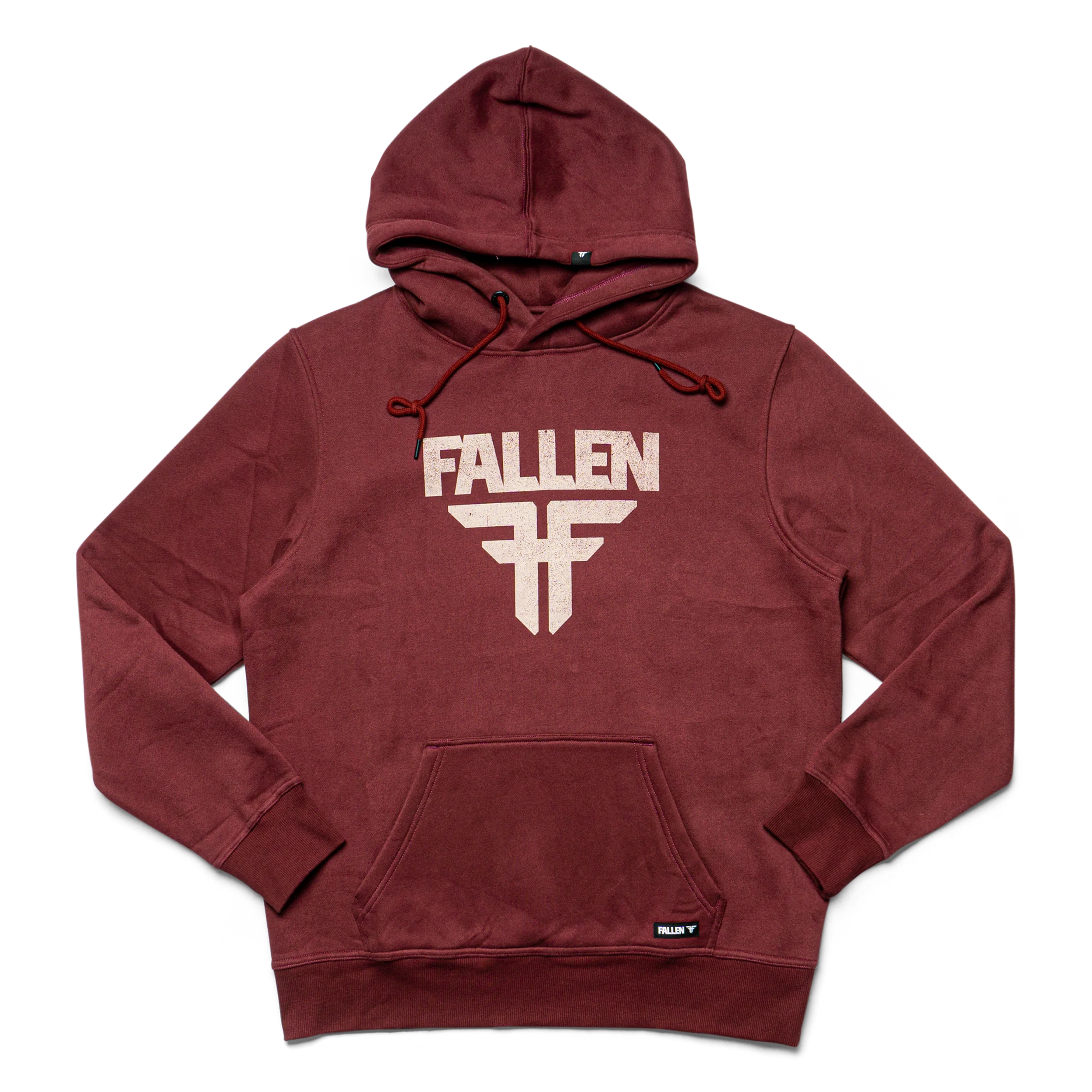 Fallen Insignia Hoodie - Crimson/Off White