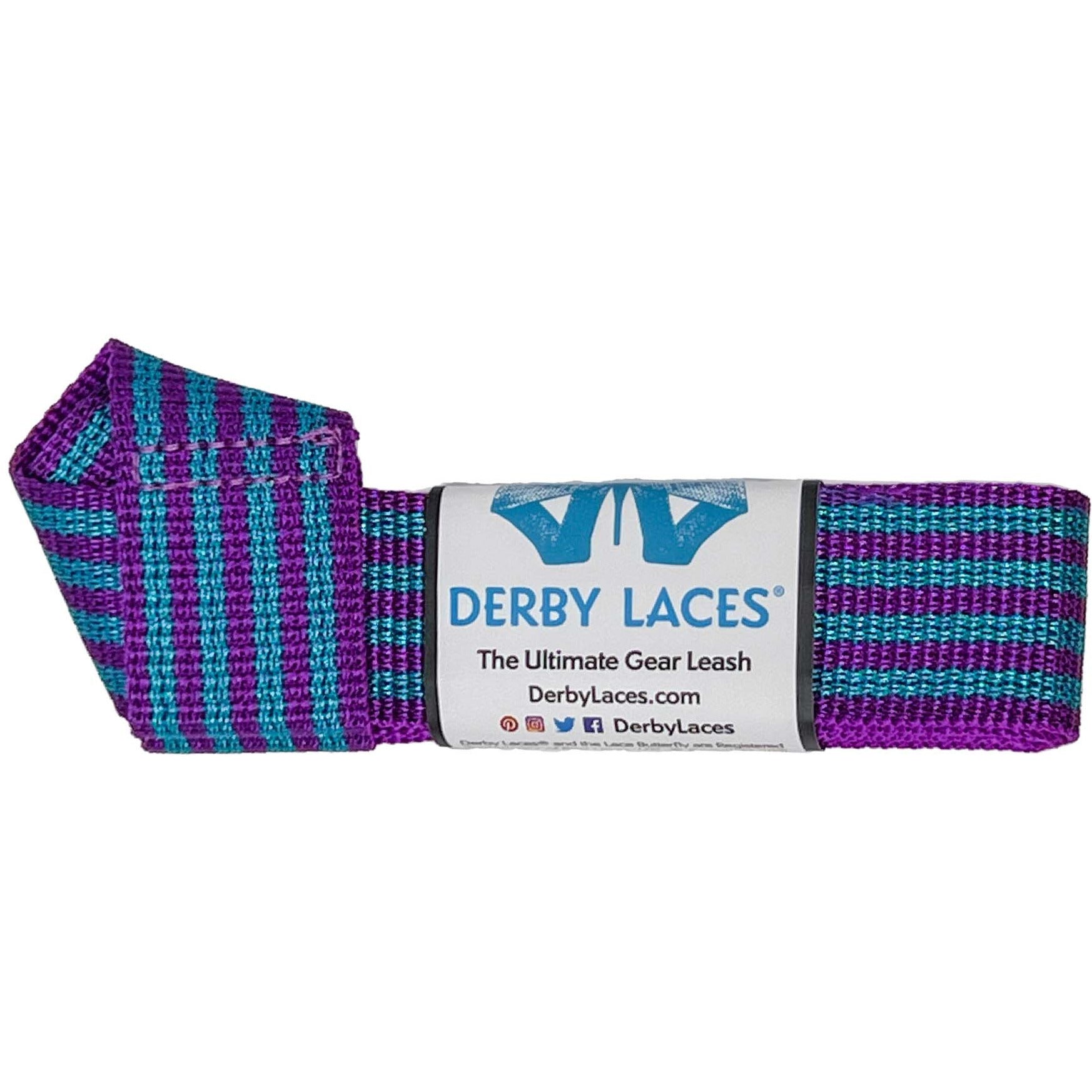 Spark by Derby Laces – Leash Purple and Teal Stripe 137cm